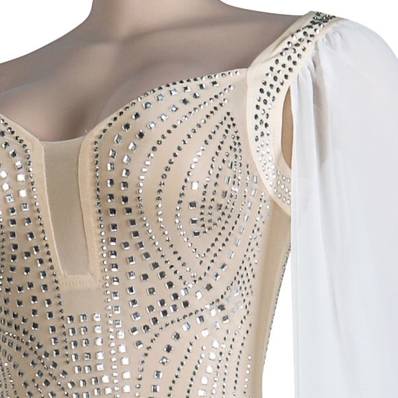 Mesh with Rhinestones Dress New Size S,M,L available strech. - Picture 5 of 14